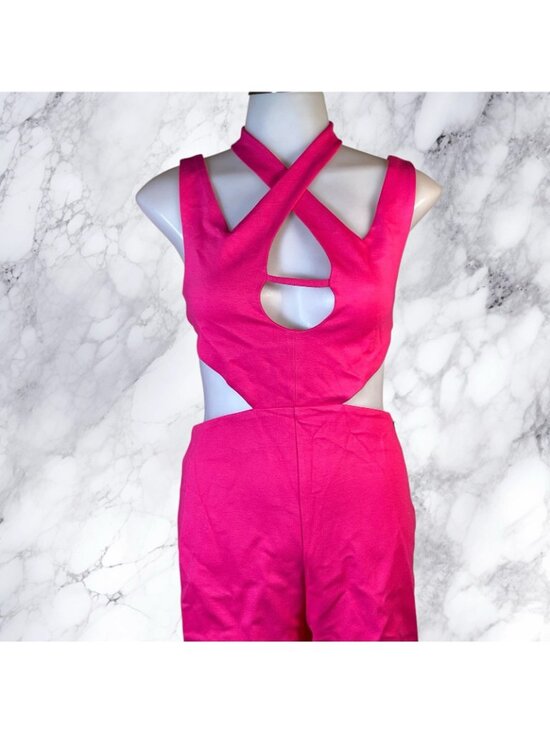 Superdown Luna Cut Out Jumpsuit - Hot Pink - Picture 11 of 11